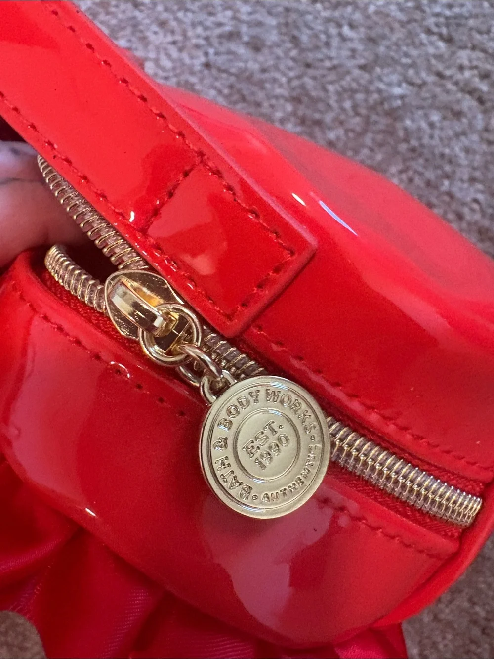 Bath & Body Works Shiny Red Heart Clutch with Bow